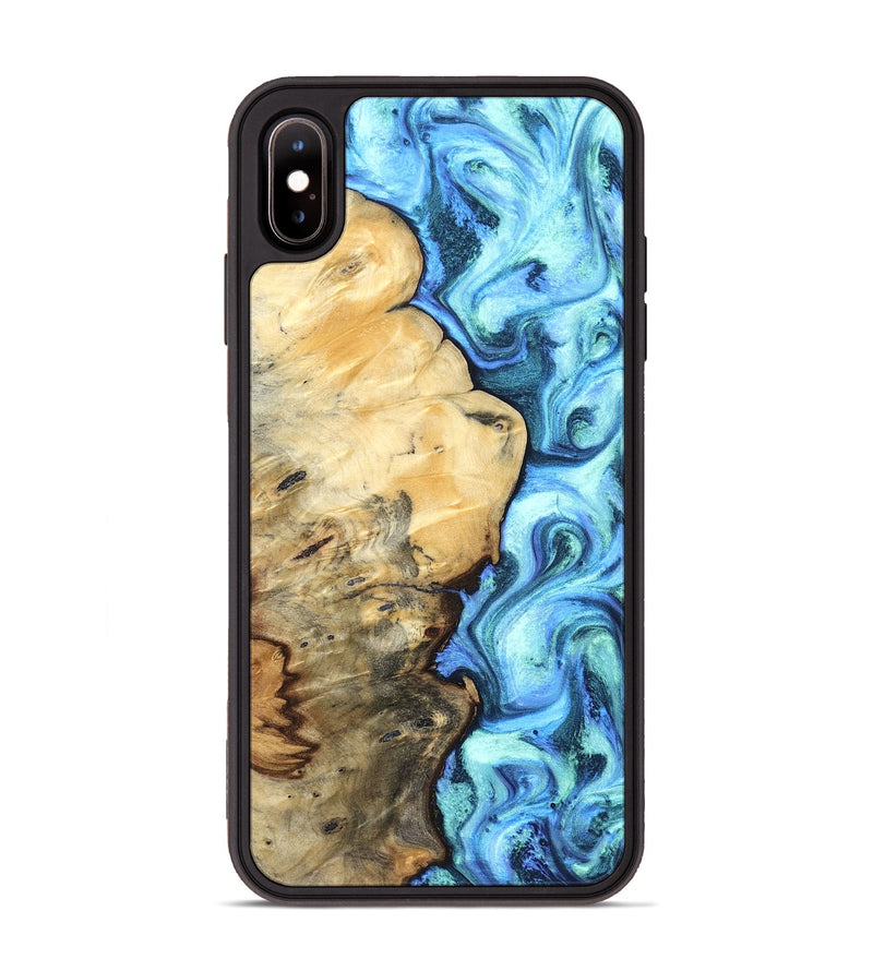 iPhone Xs Max Wood Phone Case - River (Blue, 832724)