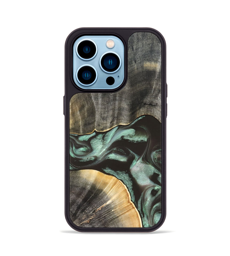 iPhone 14 Pro Wood Phone Case - Kelly (Green, 832727)