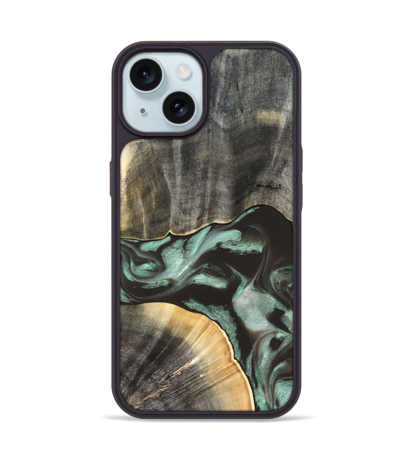 iPhone 15 Wood Phone Case - Kelly (Green, 832727)