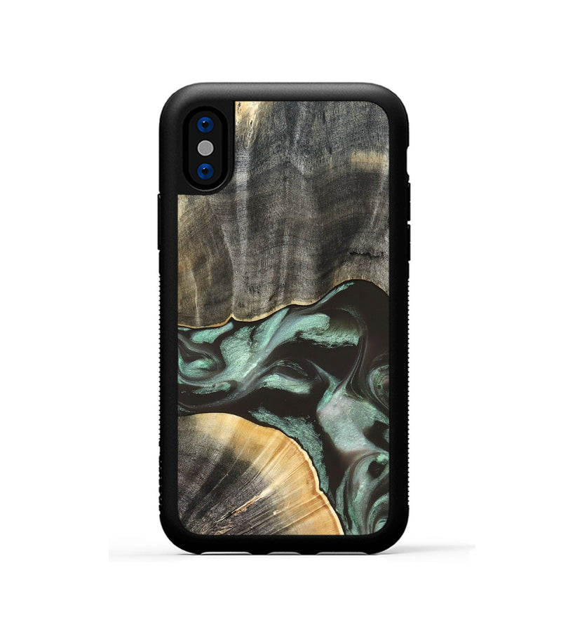 iPhone Xs Wood Phone Case - Kelly (Green, 832727)