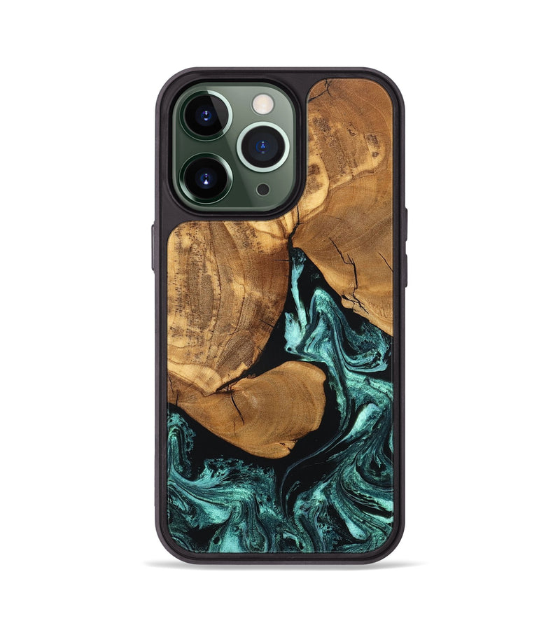 iPhone 13 Pro Wood Phone Case - Lyndsey (Green, 832728)