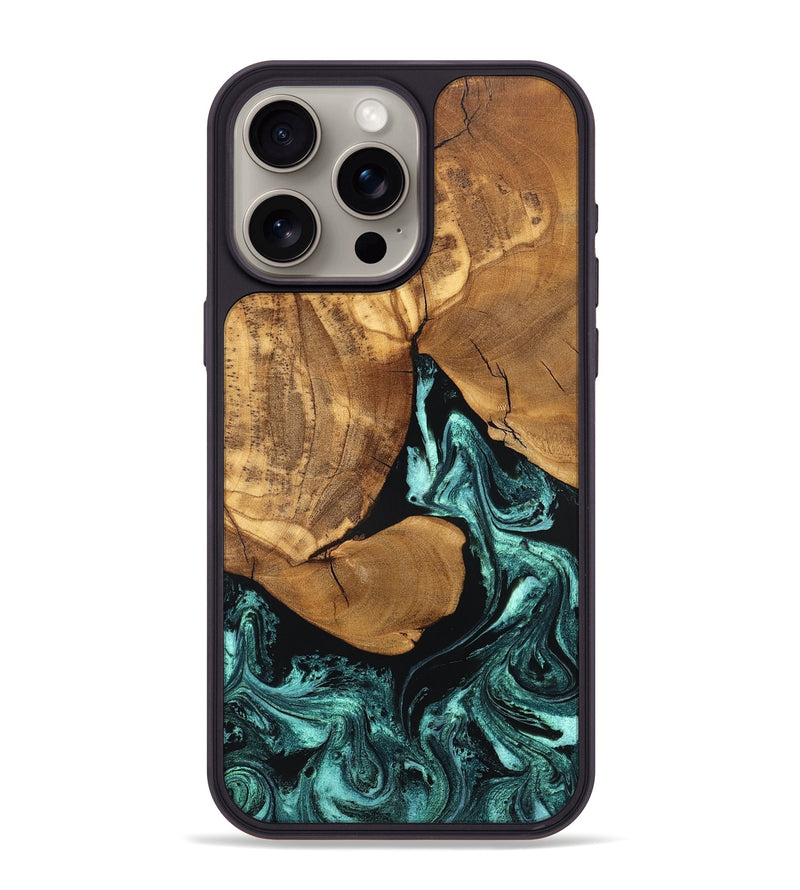 iPhone 15 Pro Max Wood Phone Case - Lyndsey (Green, 832728)