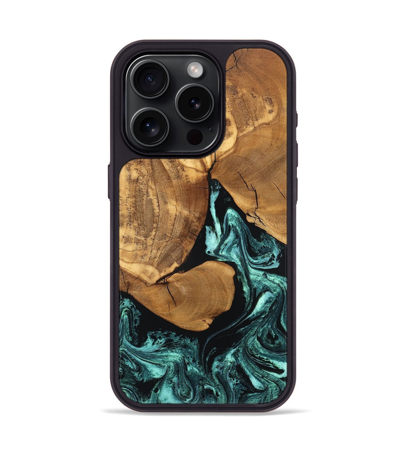 iPhone 15 Pro Wood Phone Case - Lyndsey (Green, 832728)