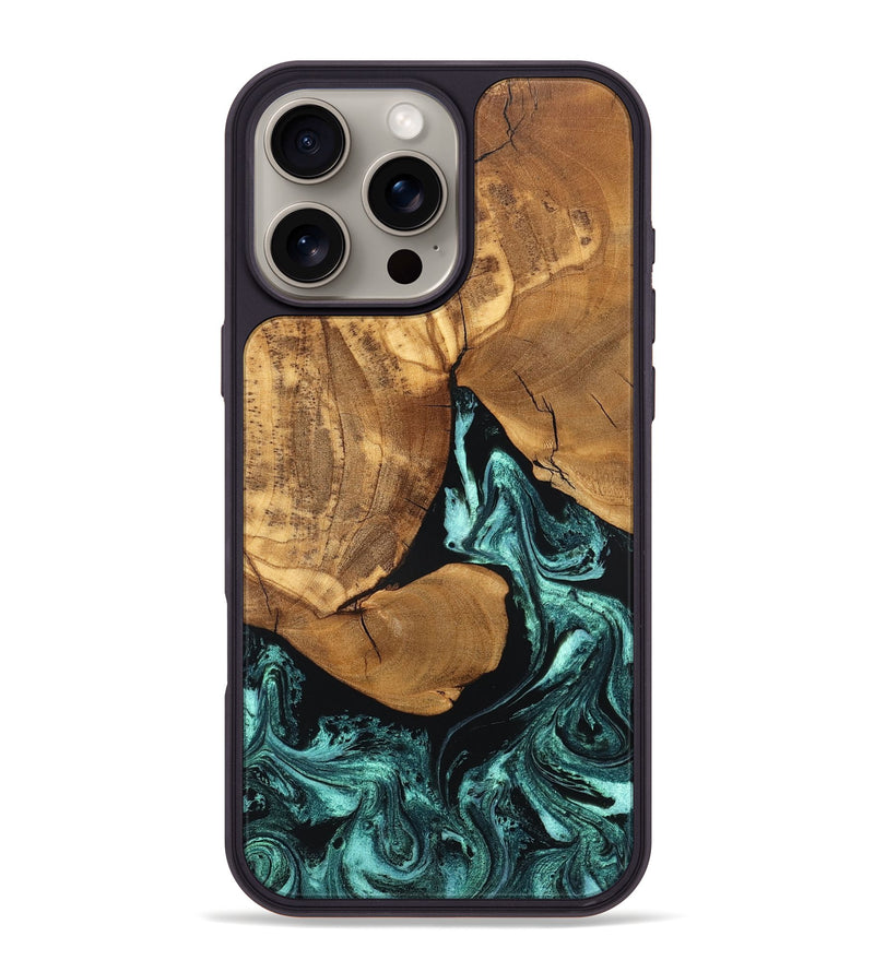 iPhone 16 Pro Max Wood Phone Case - Lyndsey (Green, 832728)