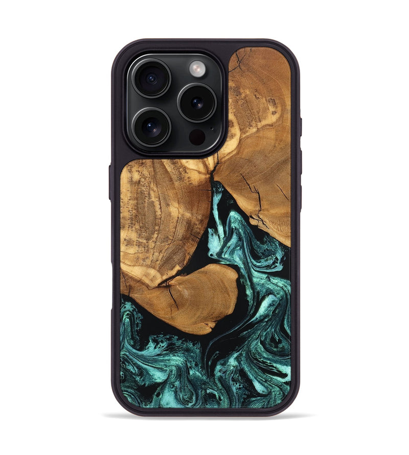 iPhone 16 Pro Wood Phone Case - Lyndsey (Green, 832728)