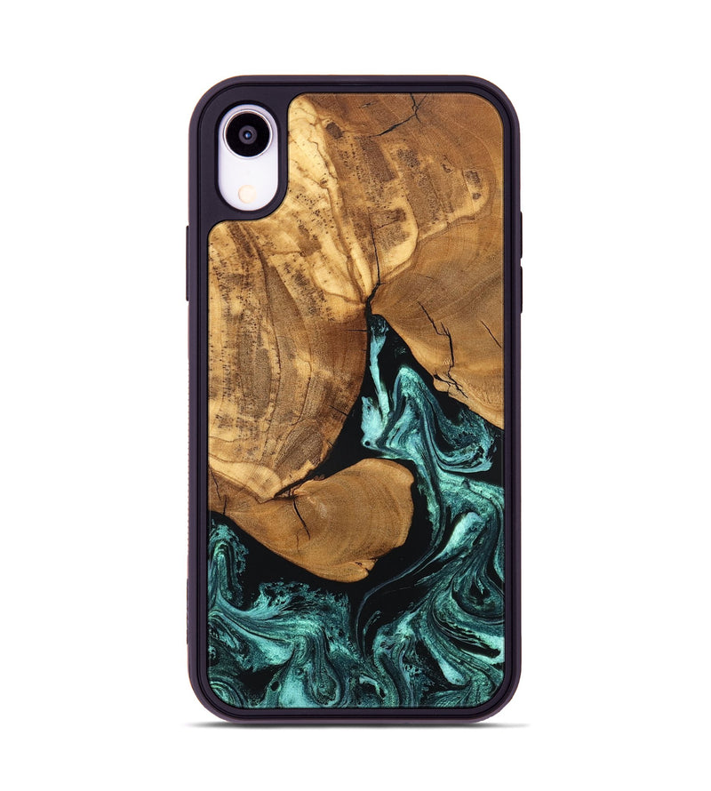iPhone Xr Wood Phone Case - Lyndsey (Green, 832728)