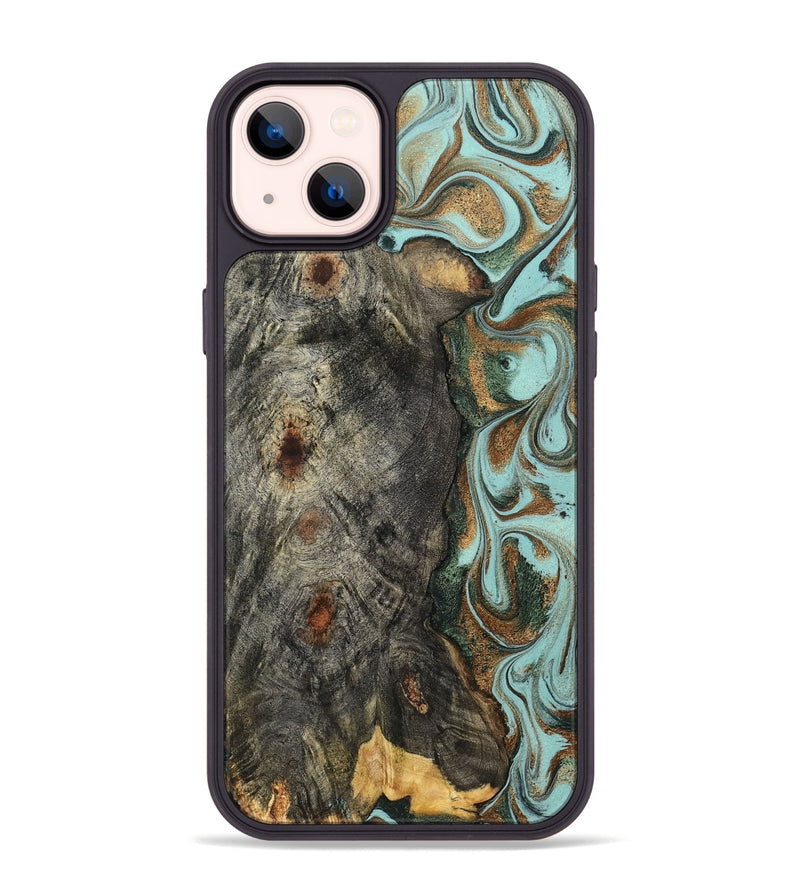 iPhone 14 Plus Wood Phone Case - Cloe (Green, 832729)