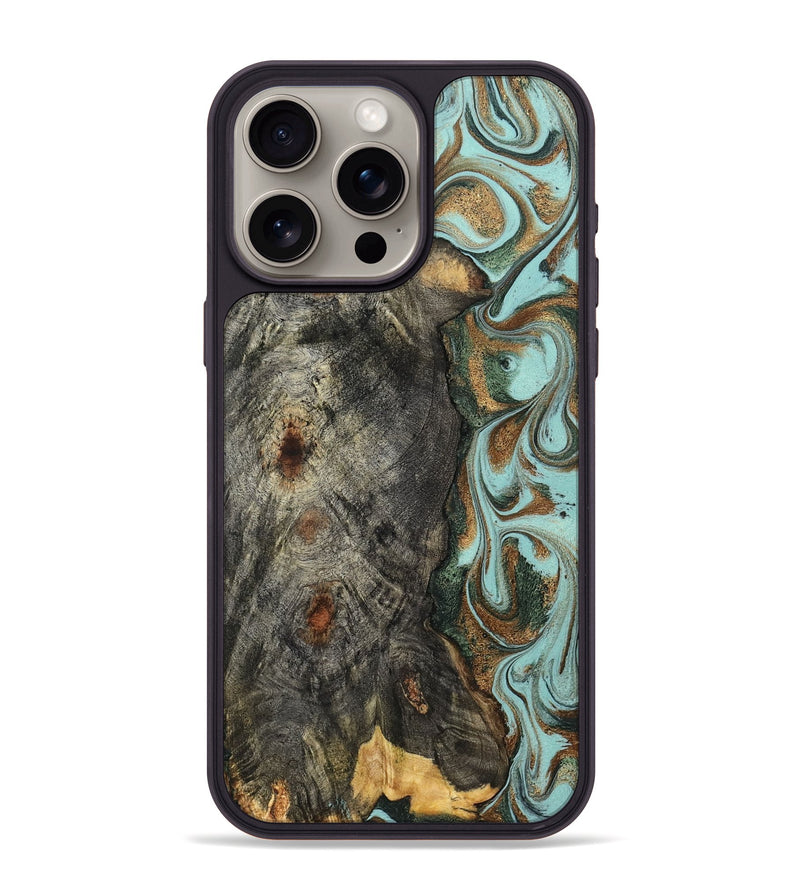 iPhone 15 Pro Max Wood Phone Case - Cloe (Green, 832729)