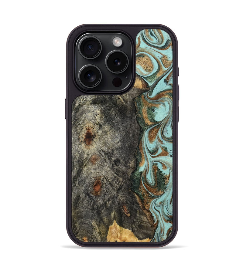 iPhone 15 Pro Wood Phone Case - Cloe (Green, 832729)