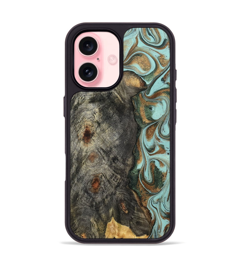 iPhone 16 Wood Phone Case - Cloe (Green, 832729)