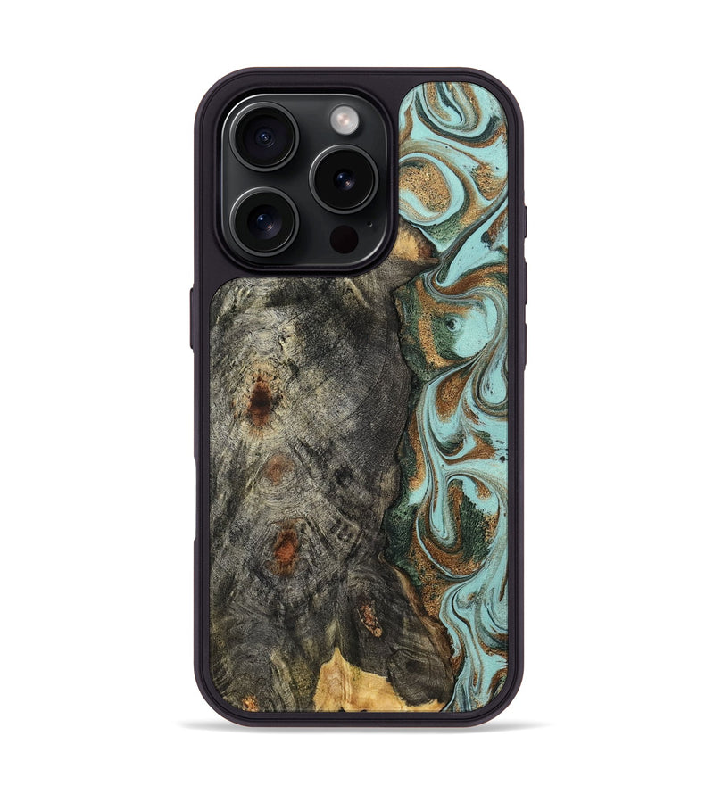 iPhone 16 Pro Wood Phone Case - Cloe (Green, 832729)