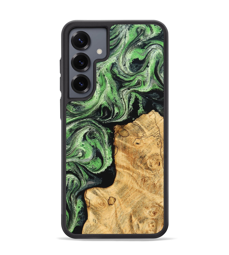 Galaxy S25 Plus Wood Phone Case - Malvina (Green, 832730)