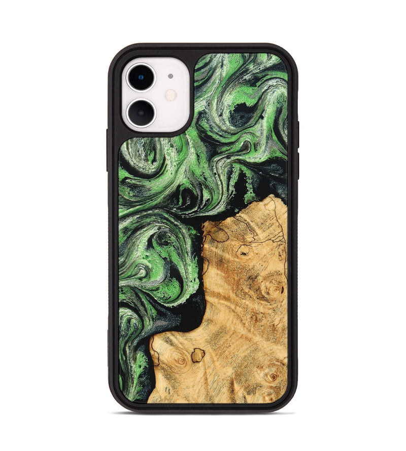 iPhone 11 Wood Phone Case - Malvina (Green, 832730)