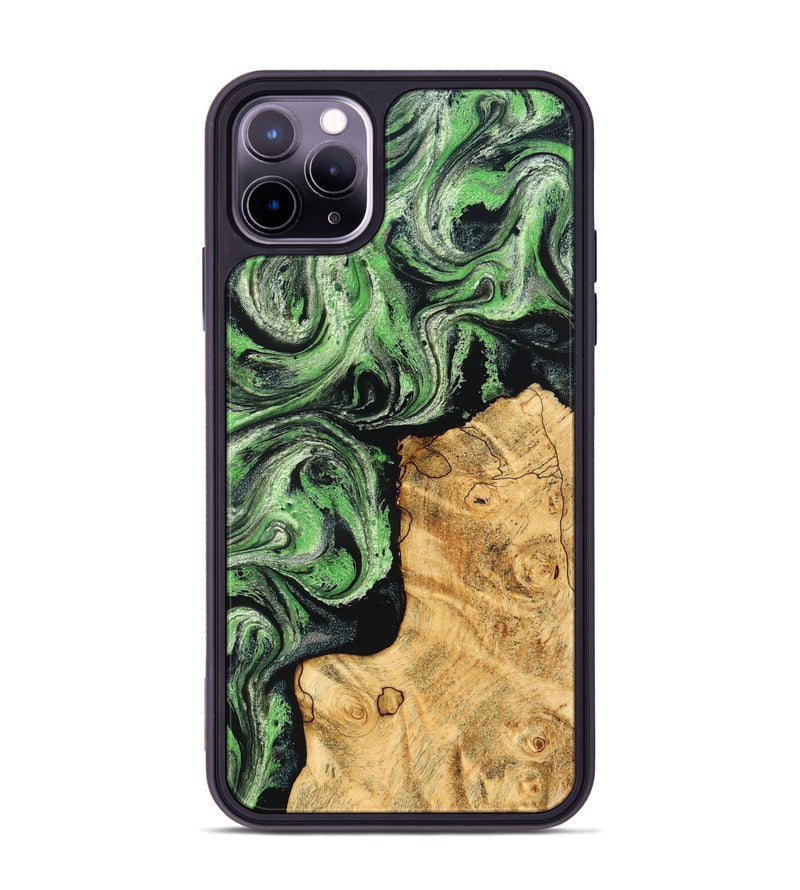 iPhone 11 Pro Max Wood Phone Case - Malvina (Green, 832730)
