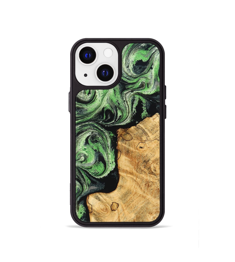 iPhone 13 mini Wood Phone Case - Malvina (Green, 832730)
