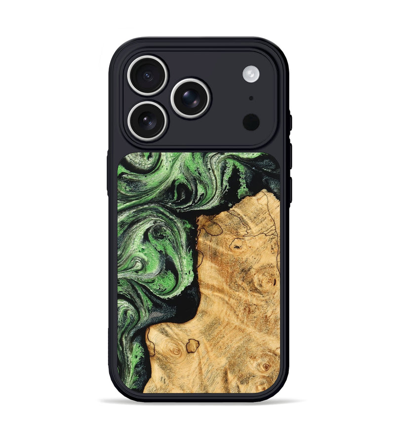 iPhone 17 Pro Wood Phone Case - Malvina (Green, 832730)