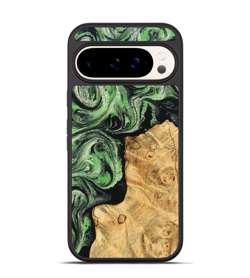 Pixel 9 Wood Phone Case - Malvina (Green, 832730)