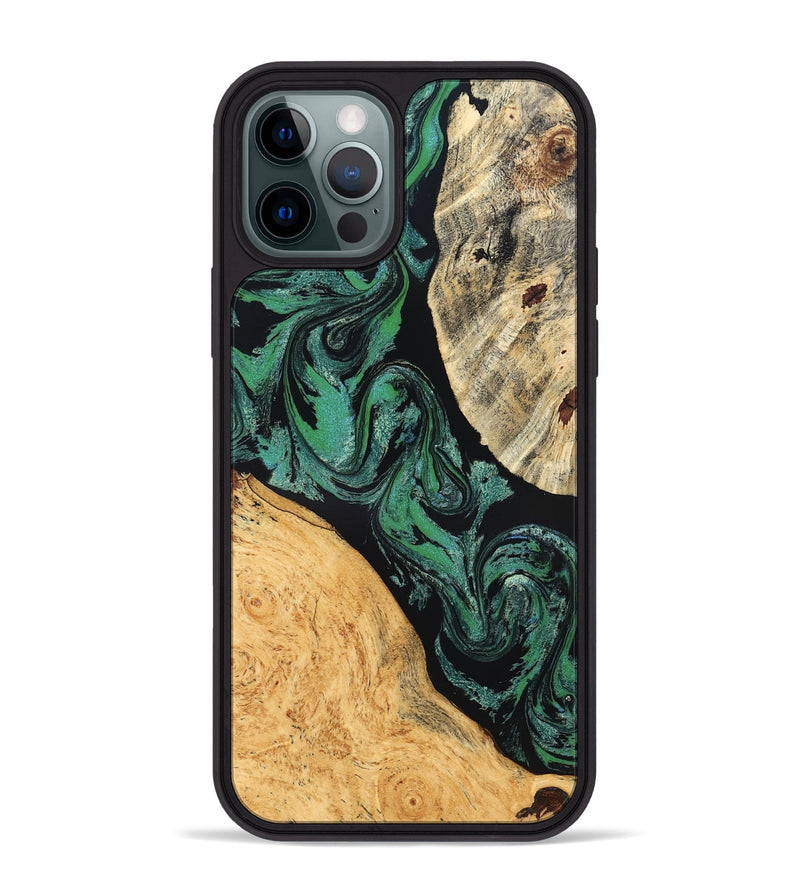 iPhone 12 Pro Max Wood Phone Case - Normand (Green, 832732)