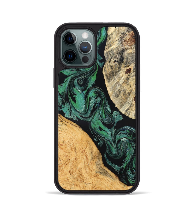 iPhone 12 Pro Wood Phone Case - Normand (Green, 832732)