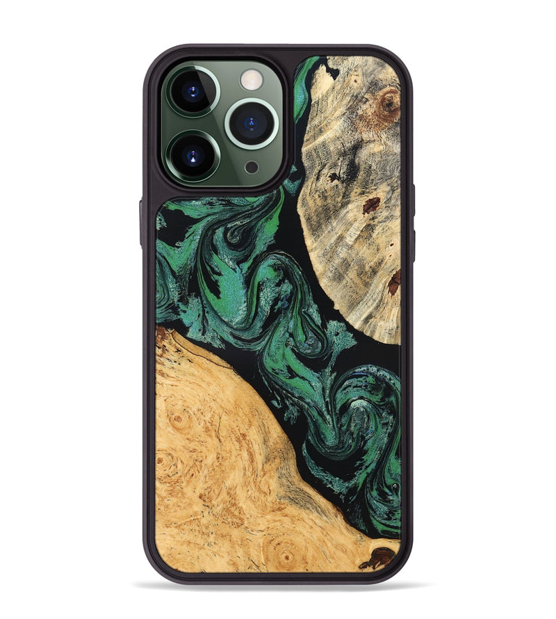 iPhone 13 Pro Max Wood Phone Case - Normand (Green, 832732)