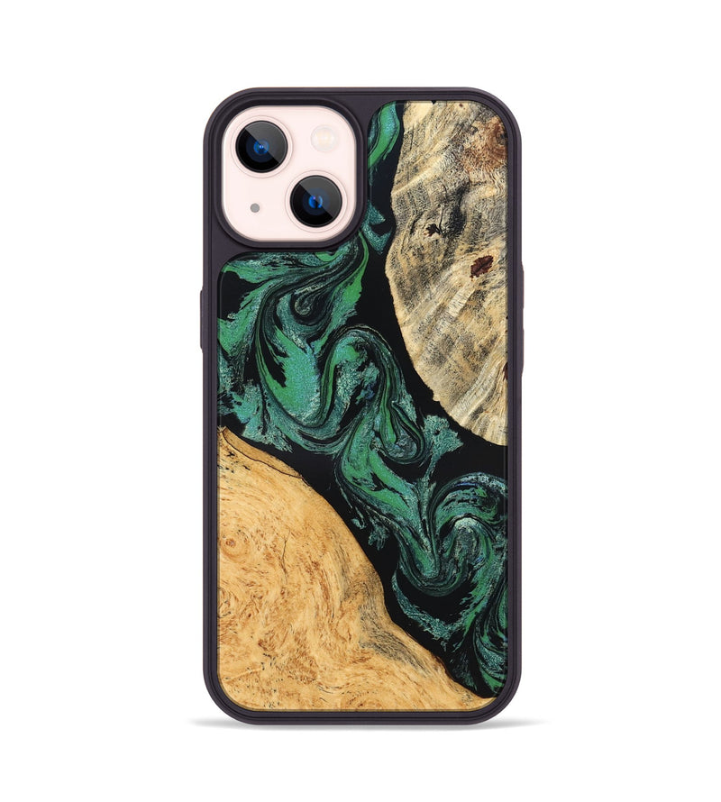 iPhone 14 Wood Phone Case - Normand (Green, 832732)