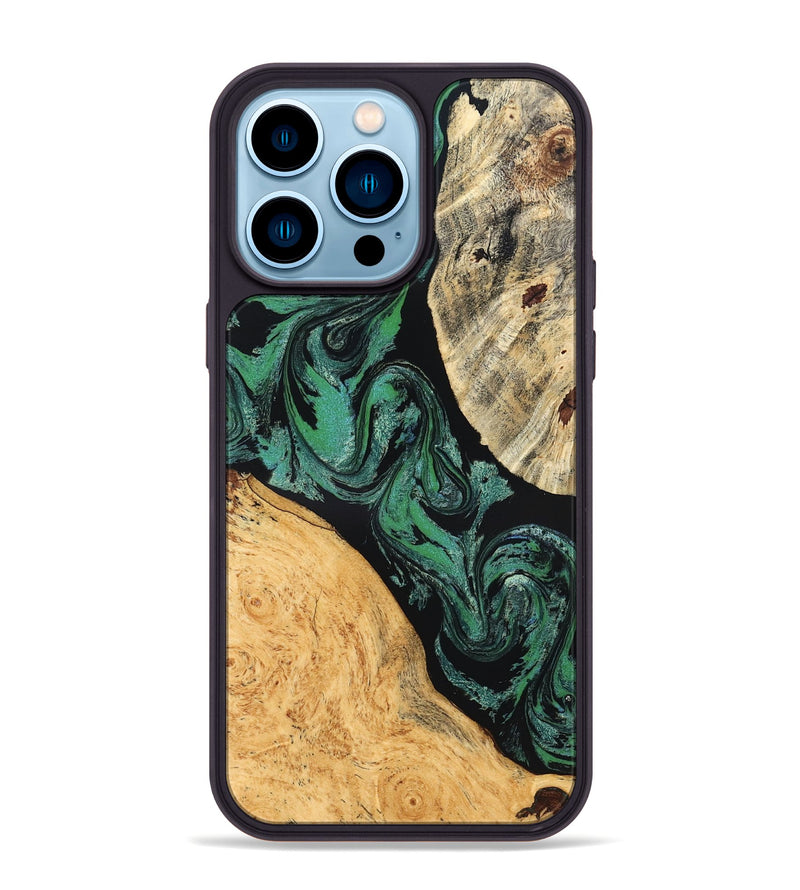 iPhone 14 Pro Max Wood Phone Case - Normand (Green, 832732)