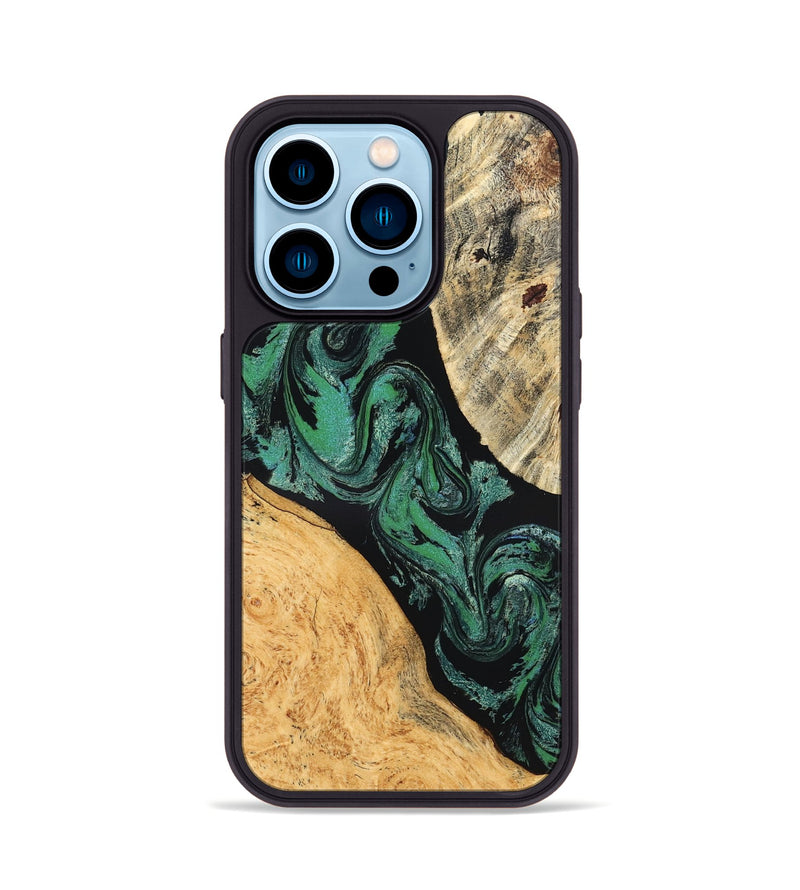 iPhone 14 Pro Wood Phone Case - Normand (Green, 832732)
