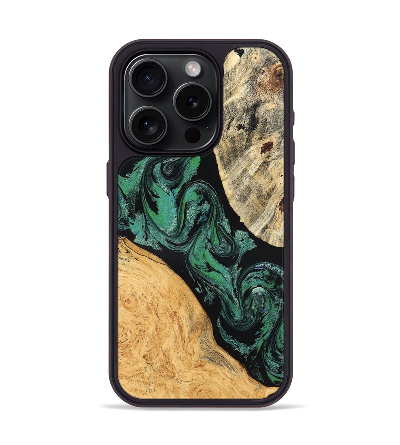 iPhone 15 Pro Wood Phone Case - Normand (Green, 832732)