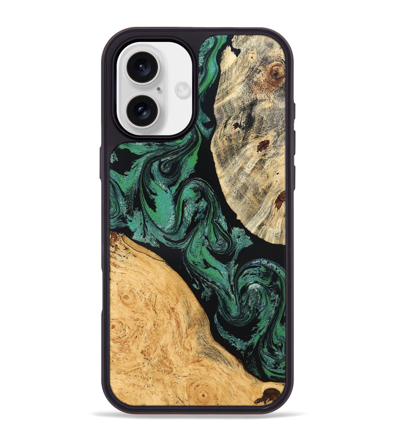 iPhone 16 Plus Wood Phone Case - Normand (Green, 832732)
