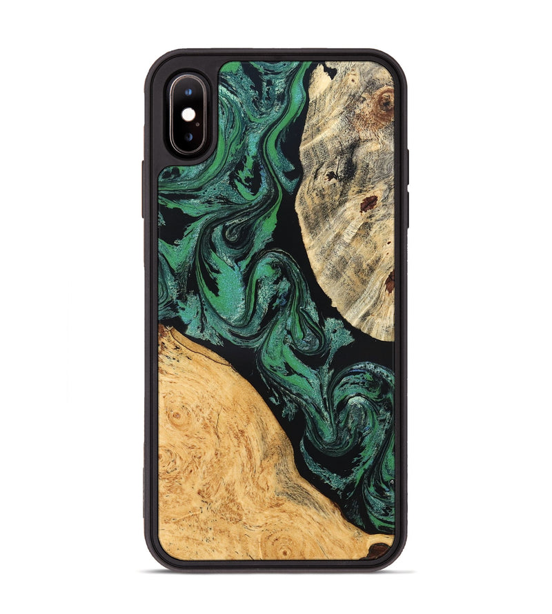 iPhone Xs Max Wood Phone Case - Normand (Green, 832732)