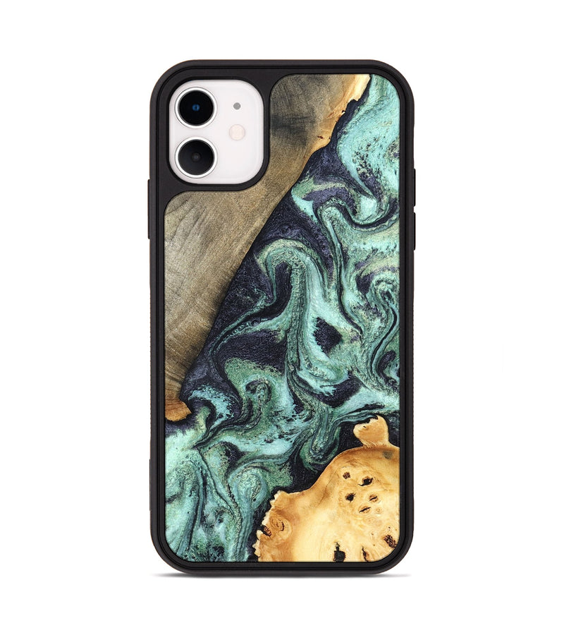 iPhone 11 Wood Phone Case - Lester (Green, 832733)