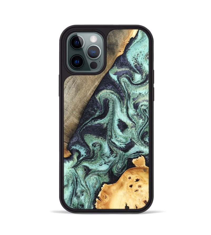 iPhone 12 Pro Wood Phone Case - Lester (Green, 832733)