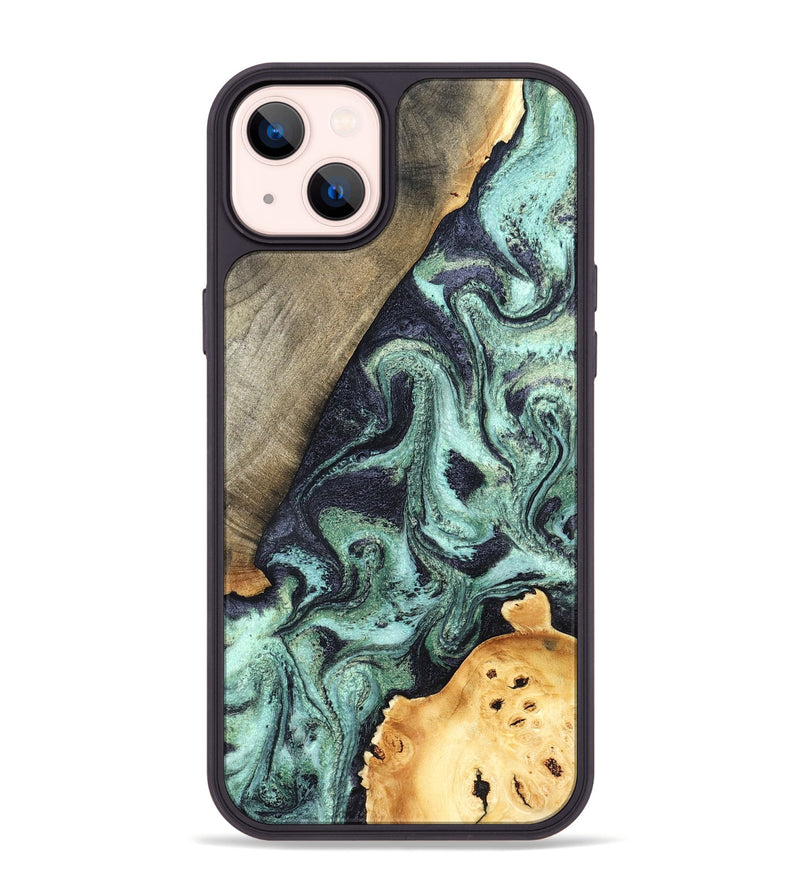 iPhone 14 Plus Wood Phone Case - Lester (Green, 832733)
