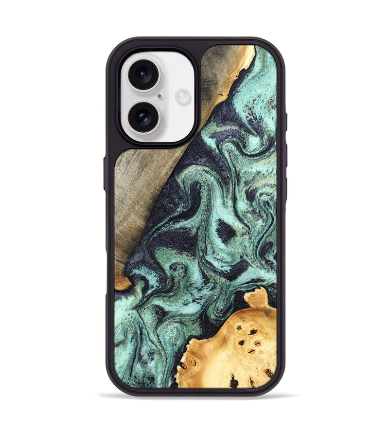 iPhone 17 Wood Phone Case - Lester (Green, 832733)