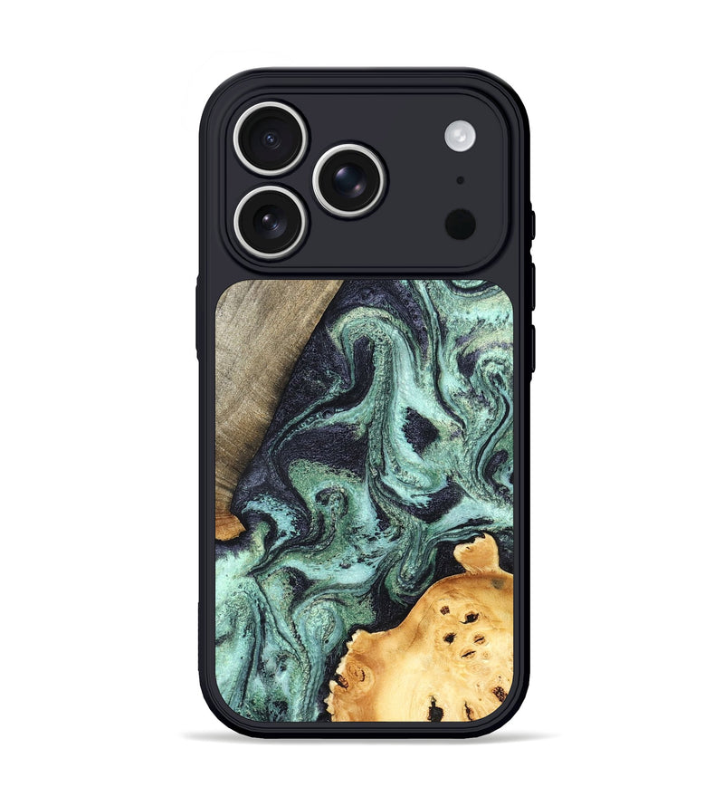 iPhone 17 Pro Wood Phone Case - Lester (Green, 832733)