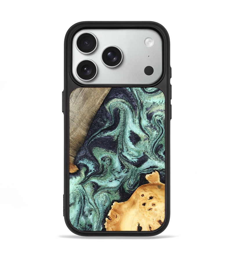 iPhone 18 Pro Wood Phone Case - Lester (Green, 832733)