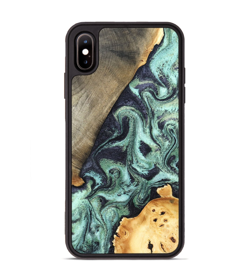 iPhone Xs Max Wood Phone Case - Lester (Green, 832733)