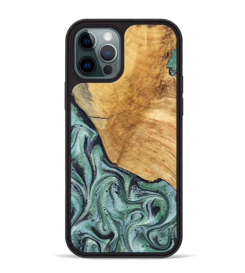 iPhone 12 Pro Max Wood Phone Case - Dora (Green, 832735)