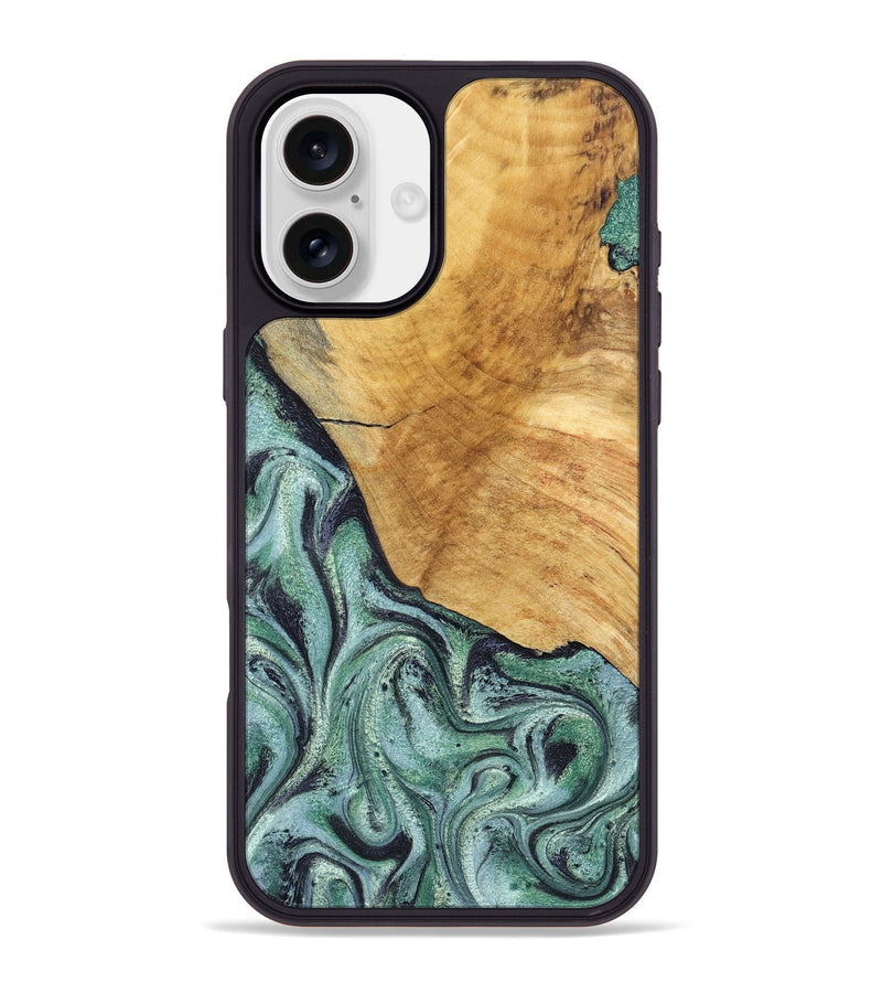 iPhone 16 Plus Wood Phone Case - Dora (Green, 832735)