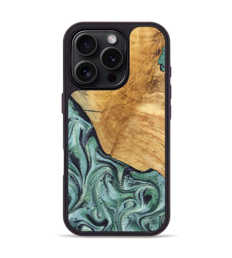 iPhone 16 Pro Wood Phone Case - Dora (Green, 832735)