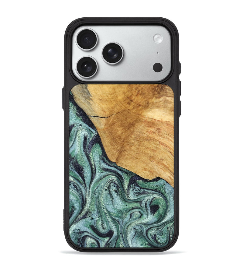 iPhone 18 Pro Max Wood Phone Case - Dora (Green, 832735)