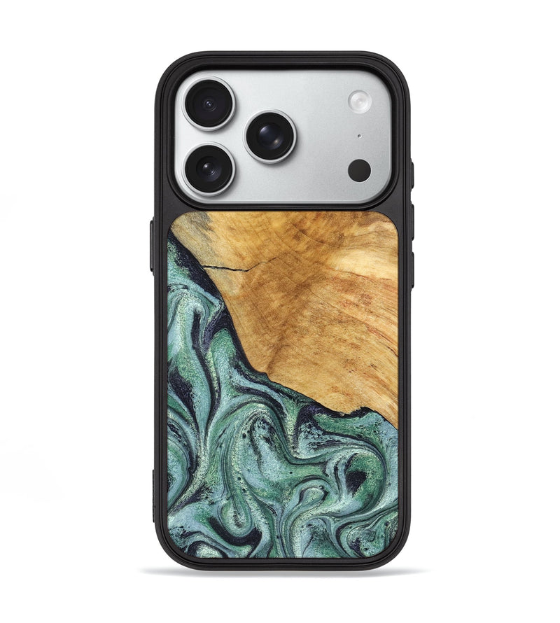 iPhone 18 Pro Wood Phone Case - Dora (Green, 832735)