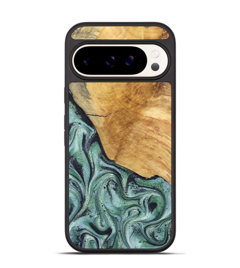 Pixel 9 Wood Phone Case - Dora (Green, 832735)