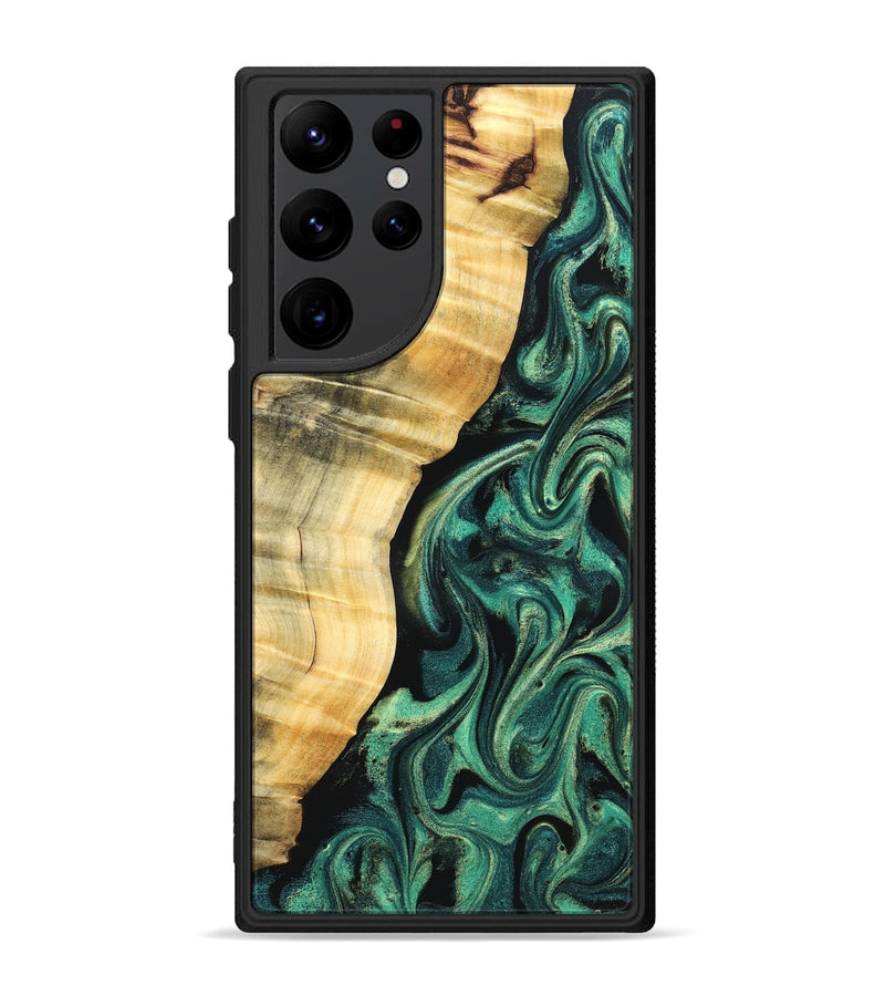 Galaxy S22 Ultra Wood Phone Case - Mikala (Green, 832736)