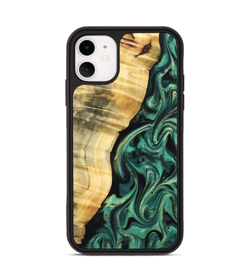 iPhone 11 Wood Phone Case - Mikala (Green, 832736)