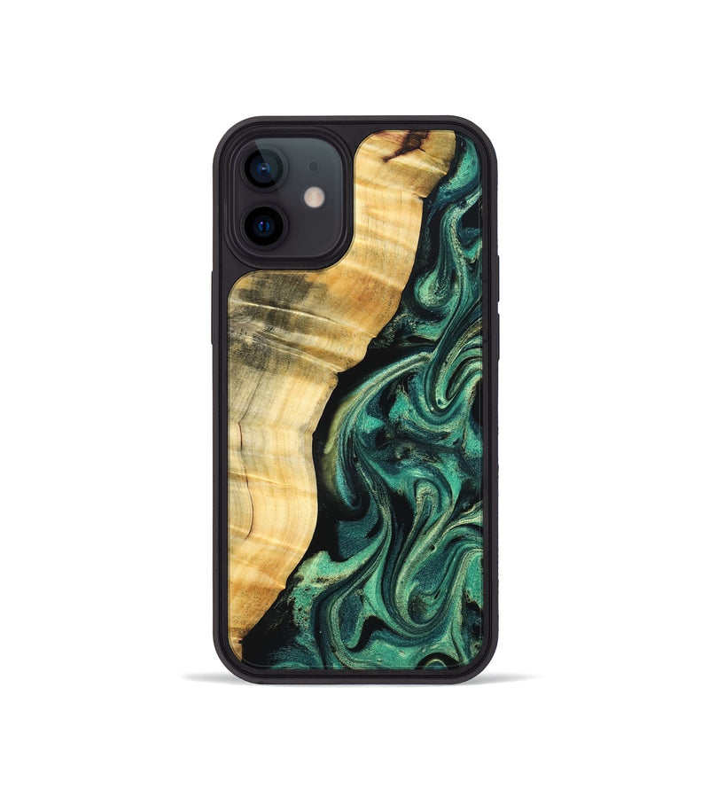 iPhone 12 mini Wood Phone Case - Mikala (Green, 832736)