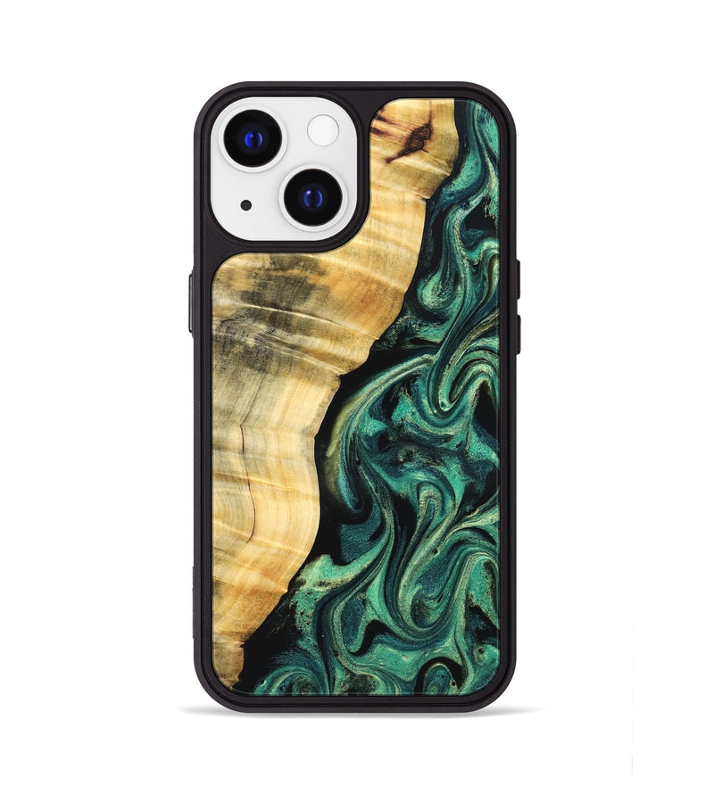 iPhone 13 Wood Phone Case - Mikala (Green, 832736)