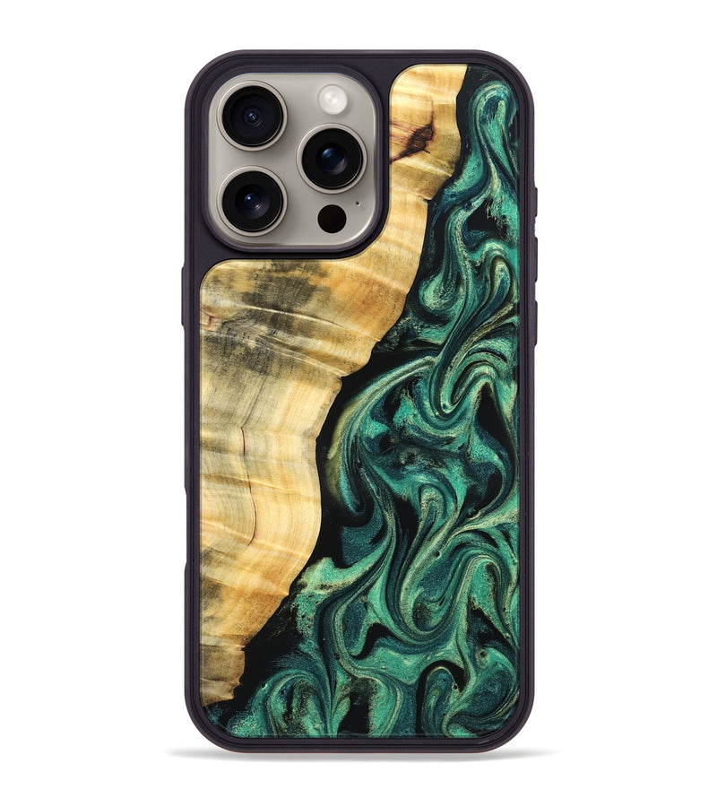 iPhone 16 Pro Max Wood Phone Case - Mikala (Green, 832736)