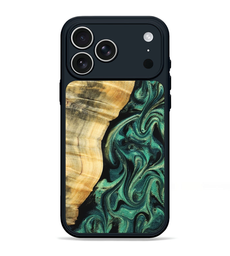 iPhone 17 Pro Max Wood Phone Case - Mikala (Green, 832736)