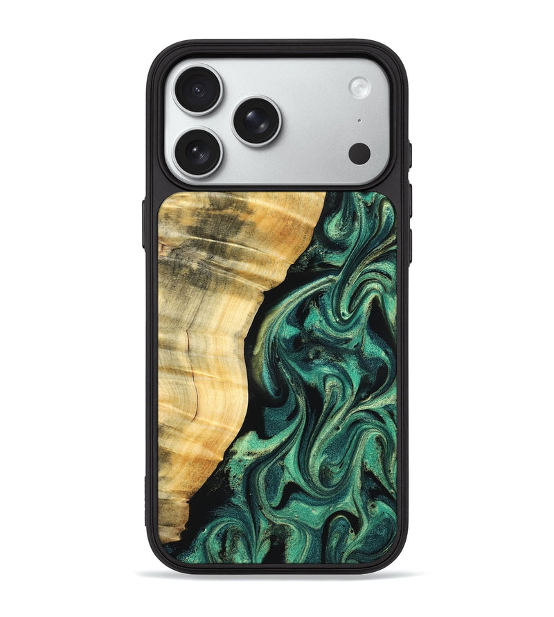iPhone 18 Pro Max Wood Phone Case - Mikala (Green, 832736)